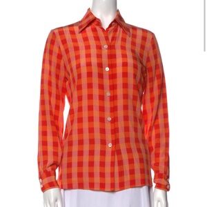 LHD Silk Gingham Blouse